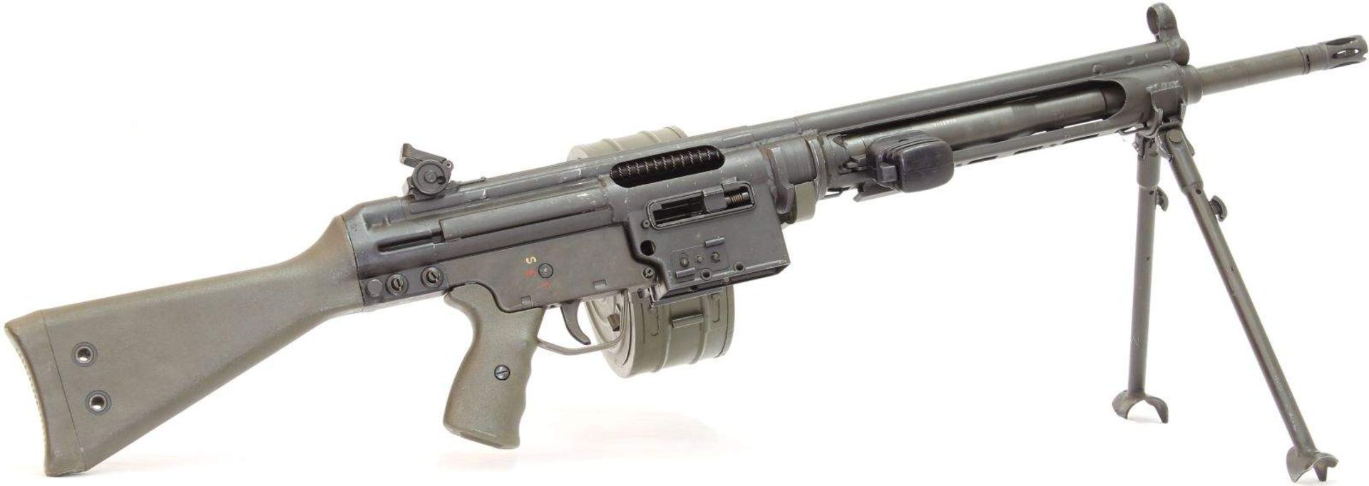 Universal-Maschinengewehr, port. HK Mod. 21, hergestellt bei FMP, Kal. .308. LL 450mm, TL 1030mm,