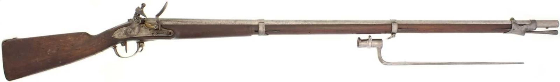 Steinschlossgewehr, Infanterie 1817 (franz. 1777), Kanton Aargau, Kal. 17.6mm LL 1140mm, TL