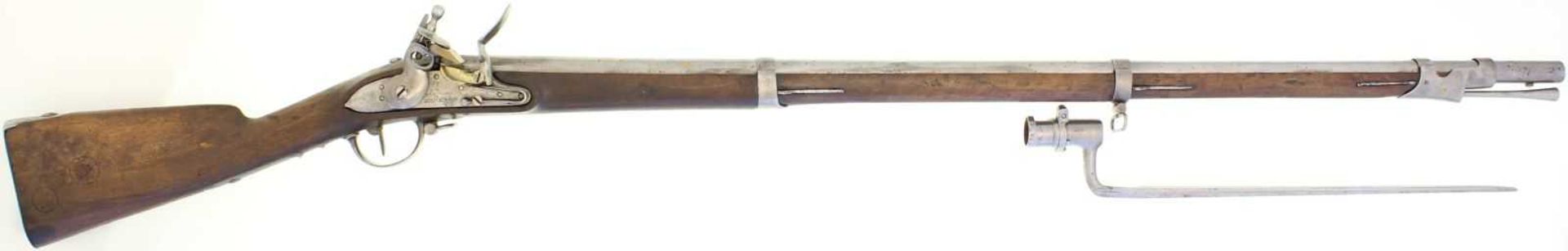 Steinschlossgewehr, Grenadier 1817 (franz. 1816), Kal. 17.6mm LL 1020mm, TL 1415mm, Rundlauf, Wurzel