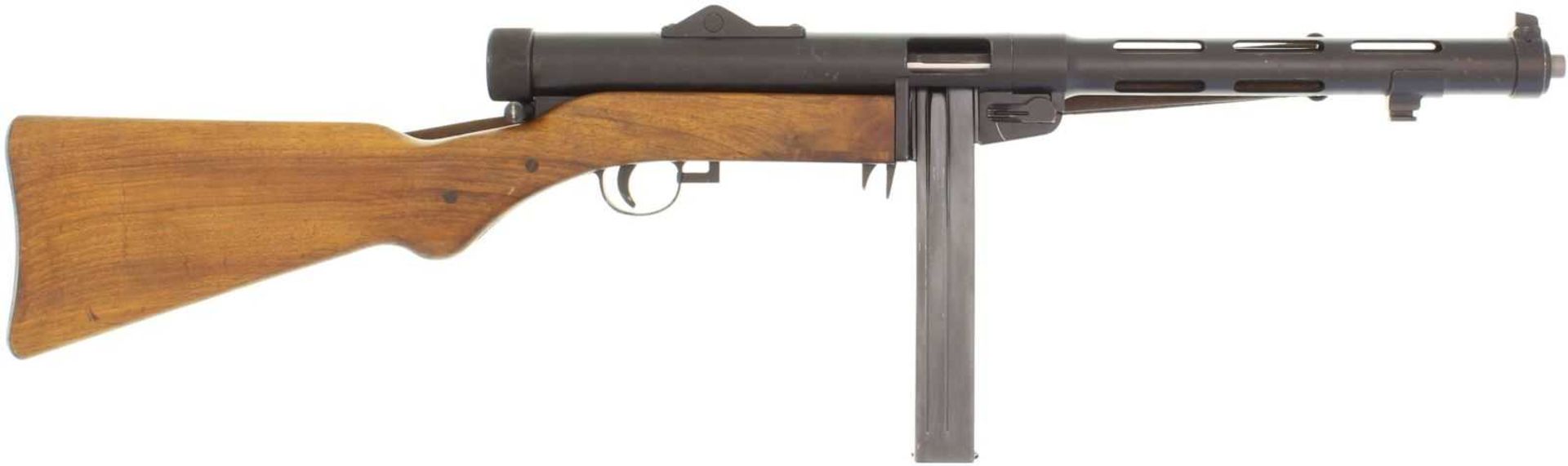 Maschinenpistole, Hispano Suiza, MP 43/44, Stadtpolizei St. Gallen, Kal. 9mmP LL 310mm, TL 860mm.