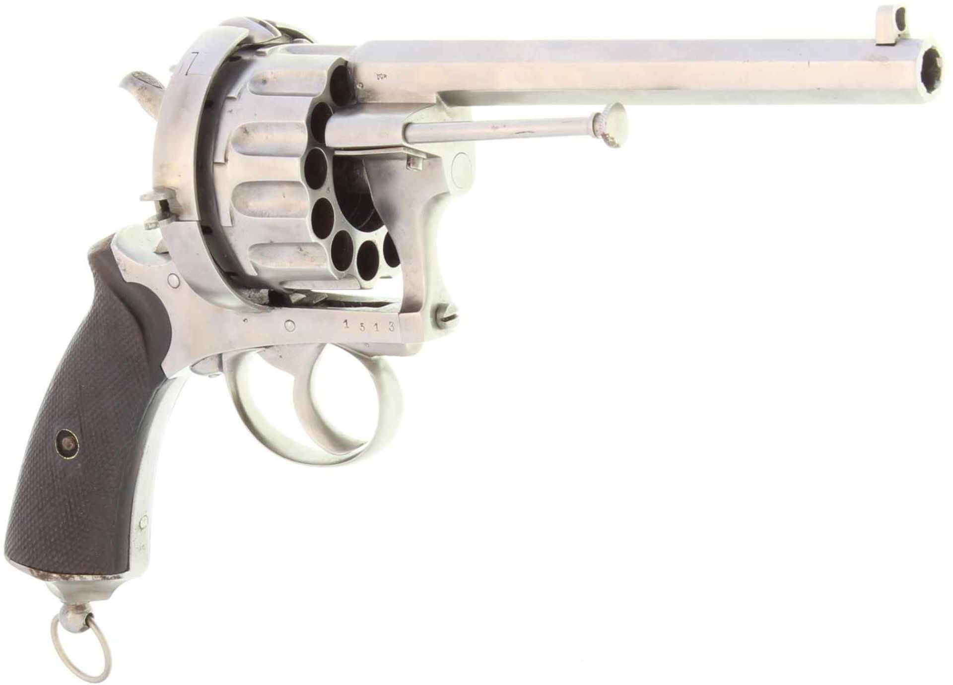 Revolver, Lefaucheux F.Driessen, Kal. 9mmLef@ 12-Schüssiger DA Revolver, offener Rahmen mit