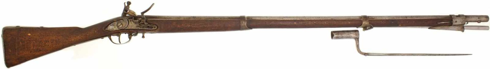 Steinschlossgewehr Österreich, Infanterie M1754 Kal. 18mm@ LL 112cm, über der Pulverkammer
