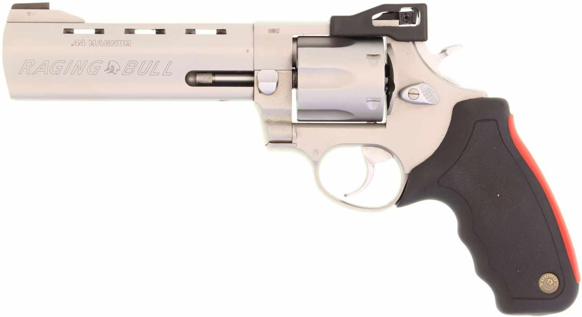 Revolver, Taurus Raging Bull, Kal. .44Mag@ LL 6", Stainless steel Ausführung, glasgeperlt. DA Abzug,