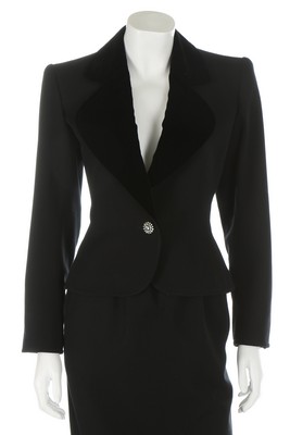 An Yves Saint Laurent 'Le Smoking' skirt suit, 1980s, Rive Gauche labelled and size 36, - Image 5 of 8