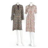 A group of floral printed summer-wear, eleven ensembles, mainly 1930s-40s,