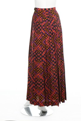 Three Yves Saint Laurent printed wool maxi skirts, circa 1976, Rive Gauche labelled and size 36, - Image 9 of 10