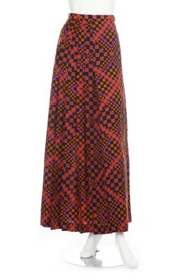 Three Yves Saint Laurent printed wool maxi skirts, circa 1976, Rive Gauche labelled and size 36, - Image 2 of 10