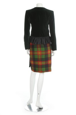 An Yves Saint Laurent highland inspired cocktail suit, mid 1980s, Rive Gauche labelled and size 34, - Image 2 of 8
