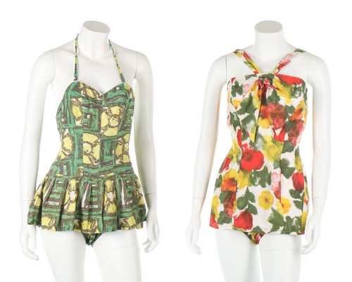 Six 1960s printed cotton swimsuits, - Image 2 of 8