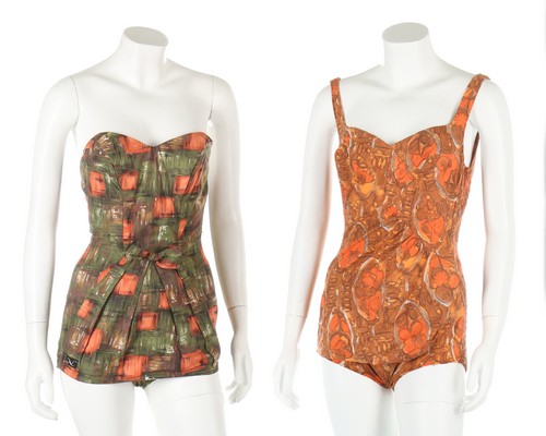 Six 1960s printed cotton swimsuits, - Image 3 of 8