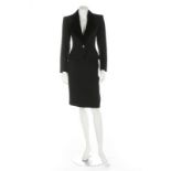 An Yves Saint Laurent 'Le Smoking' skirt suit, 1980s, Rive Gauche labelled and size 36,