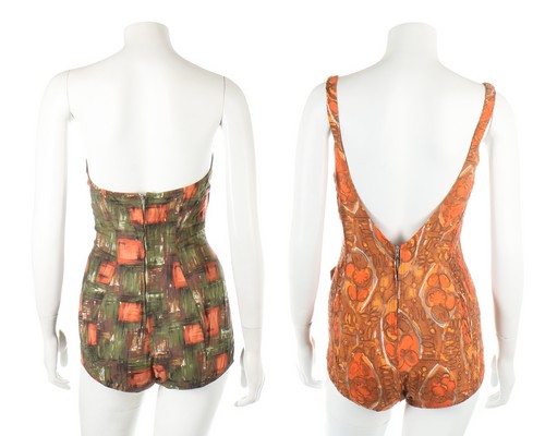 Six 1960s printed cotton swimsuits, - Image 6 of 8