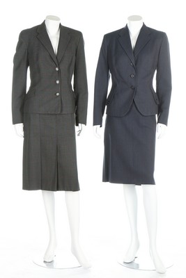 A group of women's suits and separates, mostly 1940s-50s,