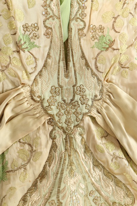 A Callot Soeurs embroidered ivory satin orientalist dress, circa 1926, un-labelled, - Image 3 of 7