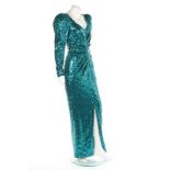 Princess Diana's Catherine Walker sea-green sequined evening gown,