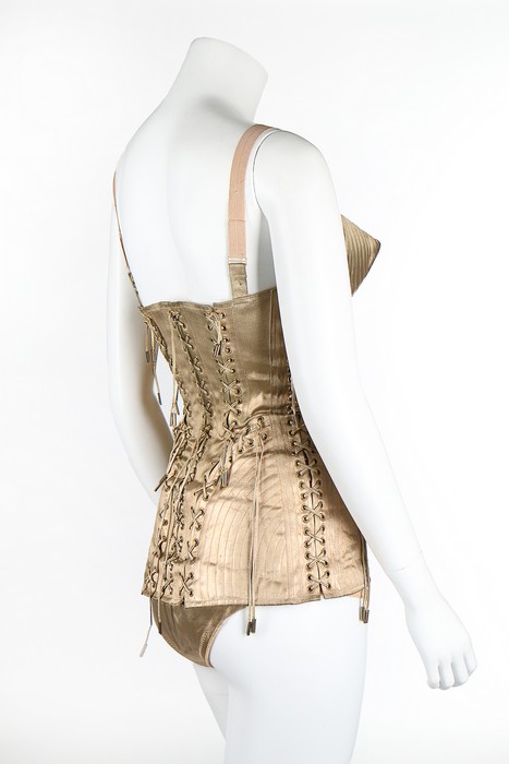 A fine Jean Paul Gaultier gold lamé stage ensemble designed for Madonna's 'Blond Ambition' tour, - Image 8 of 18