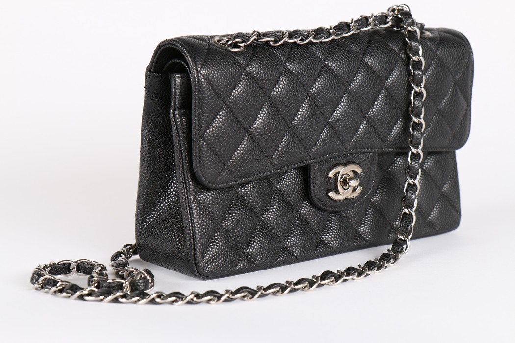 A Chanel quilted black caviar leather 2. - Image 3 of 9