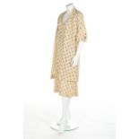 A summer dress and coat of Chanel printed crêpe, circa 1934,