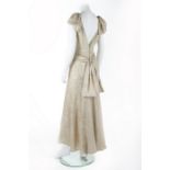 A rare Jenny couture gold lamé evening gown, circa 1936, labelled and numbered 5617,