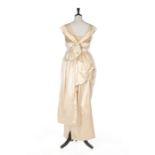 A Lucile Ltd ivory satin bridal or debutante gown, 1918,