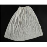 A whitework embroidered muslin apron, English, 1770s,