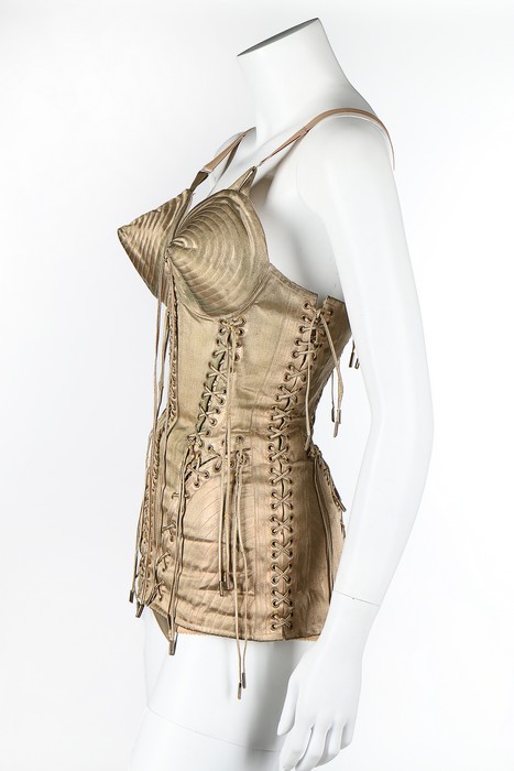 A fine Jean Paul Gaultier gold lamé stage ensemble designed for Madonna's 'Blond Ambition' tour, - Image 6 of 18