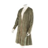 A Mariano Fortuny 'Persian' style stencilled blue-green velvet jacket, 1920-30,