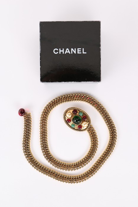 A Chanel 'byzantine' gilt chain belt, 1980s, signed, - Image 5 of 5