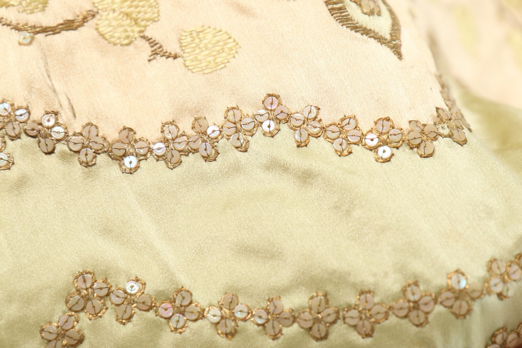 A Callot Soeurs embroidered ivory satin orientalist dress, circa 1926, un-labelled, - Image 7 of 7