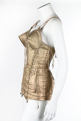 A fine Jean Paul Gaultier gold lamé stage ensemble designed for Madonna's 'Blond Ambition' tour, - Image 5 of 18