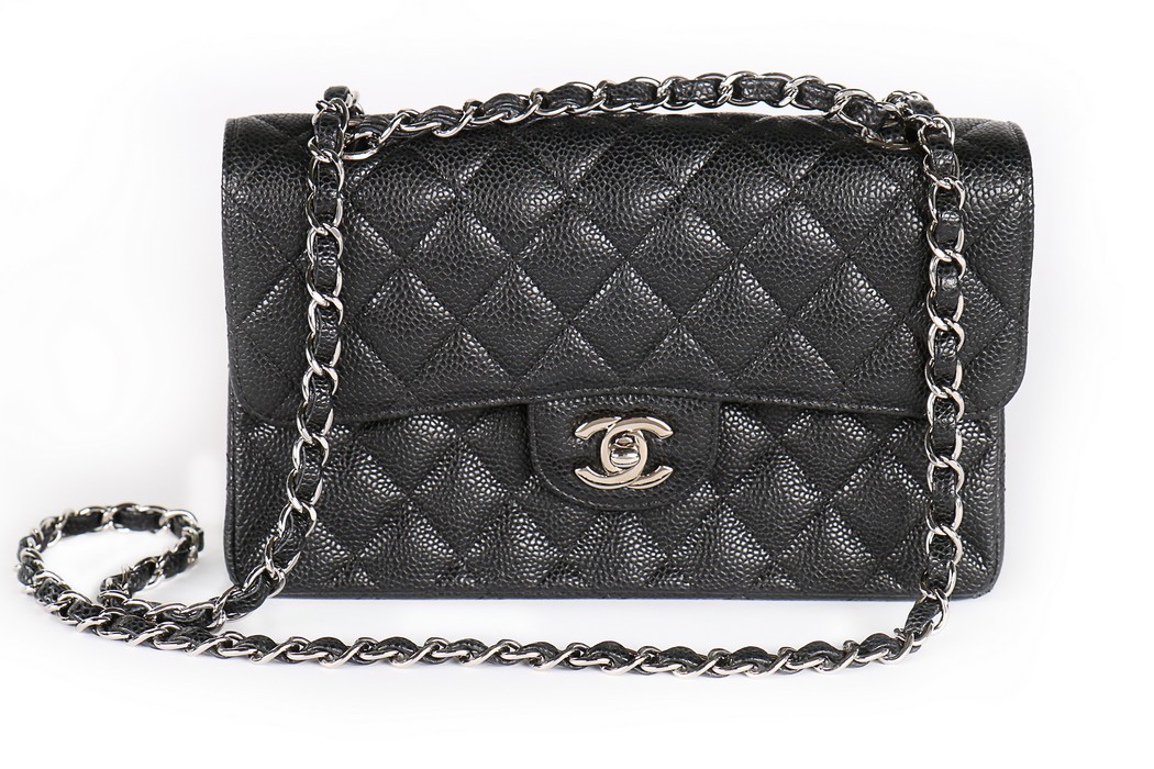 A Chanel quilted black caviar leather 2.