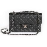 A Chanel quilted black caviar leather 2.