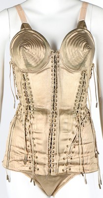 A fine Jean Paul Gaultier gold lamé stage ensemble designed for Madonna's 'Blond Ambition' tour, - Image 3 of 18