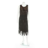 A copy of a Vionnet beaded 'Aux Chevaux' cocktail dress, American, circa 1926,