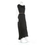 A Mariano Fortuny black silk Delphos gown, 1920-30, un-labelled,