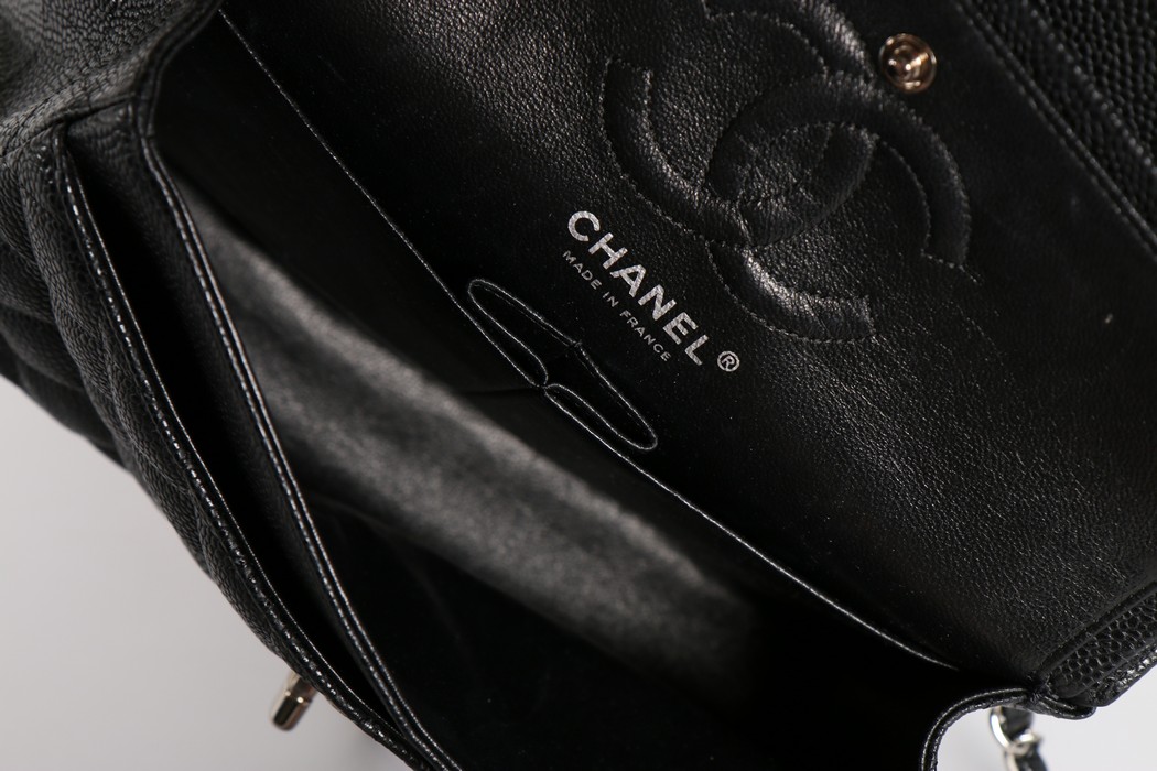 A Chanel quilted black caviar leather 2. - Image 9 of 9