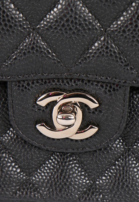 A Chanel quilted black caviar leather 2. - Image 5 of 9