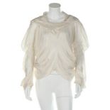 A John Galliano silk shirt with 'circle' cut sleeves, Spring-Summer, 1987,