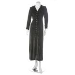 An Ossie Clark black velvet maxi-dress, 1969-70, labelled and size 12,