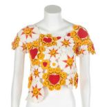 Two Moschino Cheap and Chic crochet tops, Spring-Summer 1997, labelled, one with smiley faces,