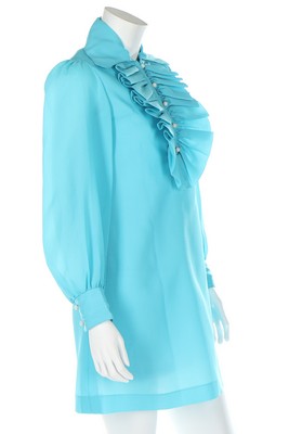 A Twiggy boutique duck-egg blue synthetic mini dress, 1967-1970, labelled, - Image 2 of 7