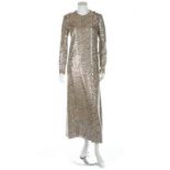 A Christian Dior London couture snake-print dress, mid 1970s,