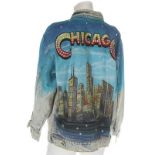 An Alamo Designs customised denim 'Chicago' jacket, circa 1988, with 'Just Brass' label,