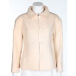 A Courrèges oyster wool jacket, 1970s, labelled Courreges Paris A,