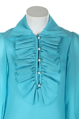 A Twiggy boutique duck-egg blue synthetic mini dress, 1967-1970, labelled, - Image 4 of 7