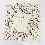 An Ascher art square - Jean Cocteau 'Visage', late 1970s,