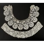 A large group of lace, mainly circa 1900, including two Honiton lace collars,