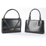 Three Gucci leather handbags, 1950s-60s, stamped to interiors,