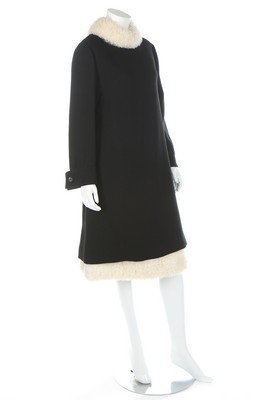 A Sorelle Fontana black wool and Persian lamb ensemble, late 1960s, labelled, - Image 2 of 7