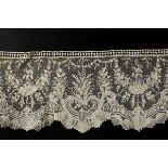 Brussels Point de Gaze lace flounces, circa 1860-80, 17 by 18cm wide, 531, 132, 135,